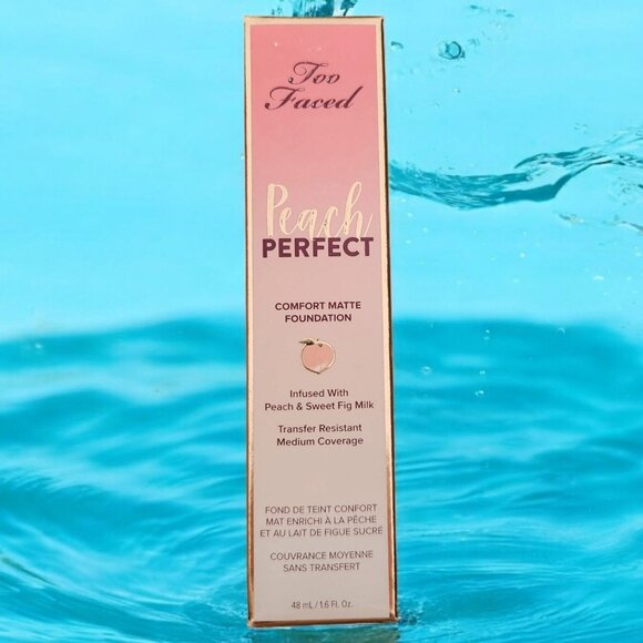 Too Faced Peach Perfect Comfort Matte Foundation in Cloud 1.6oz NIB - Picture 2 of 2